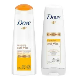 DOVE NUTRICIÓN ANTI-FRIZZ SHAMPOO+ACONDICIONADOR 