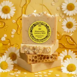 JABÓN DE MANZANILLA AVENA Y MIEL🍯