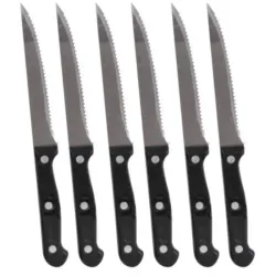 Set de 6 cuchillos negros
