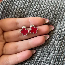 Aretes Van Cleef Rojos