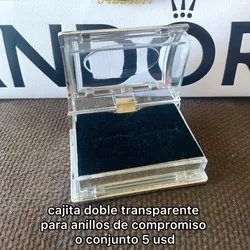 Cajita doble transparente para conjunto