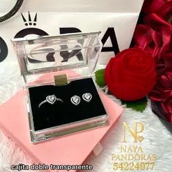 Cajita doble transparente para conjunto