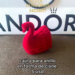 Cajita para anillo el forma de cisne