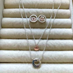 Conjunto Pandora con detalles oro rosa 🌷