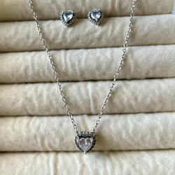 Conjunto Pandora piedras corazón 🩷