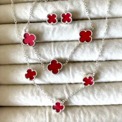 Conjunto Van Cleef rojo con manilla 🌹