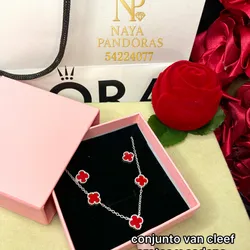 Conjunto Van Cleef rojo