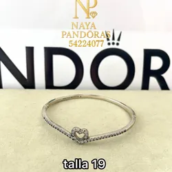 Pulso Rígido Corazón Piedritas