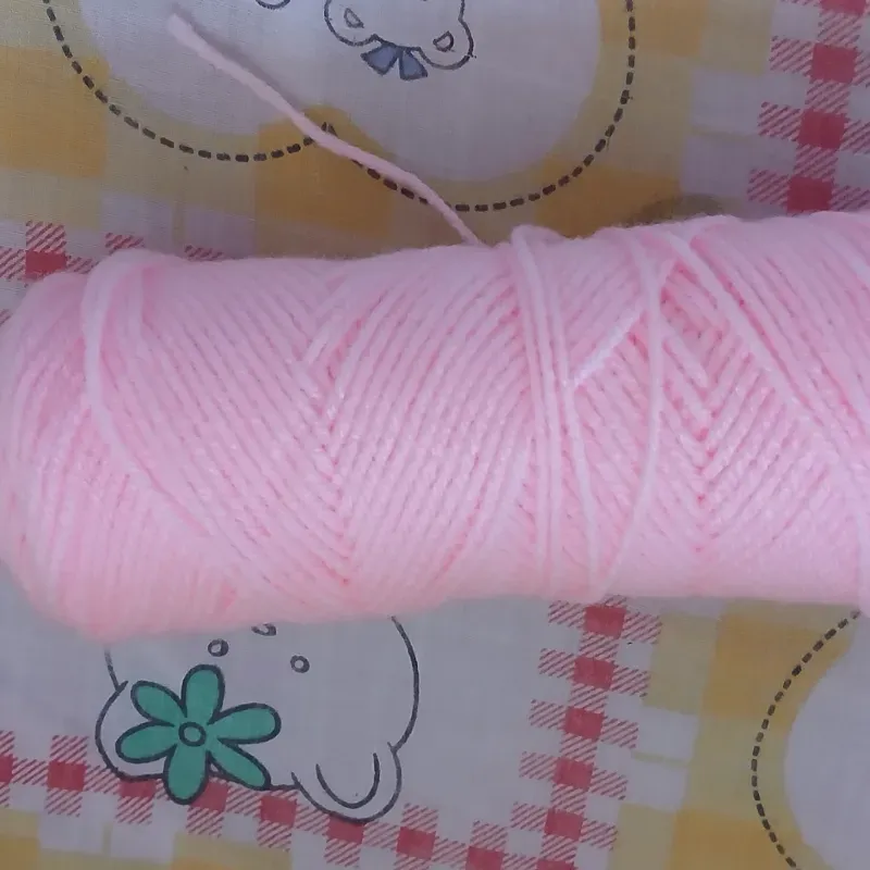 Estambre grueso rosa claro