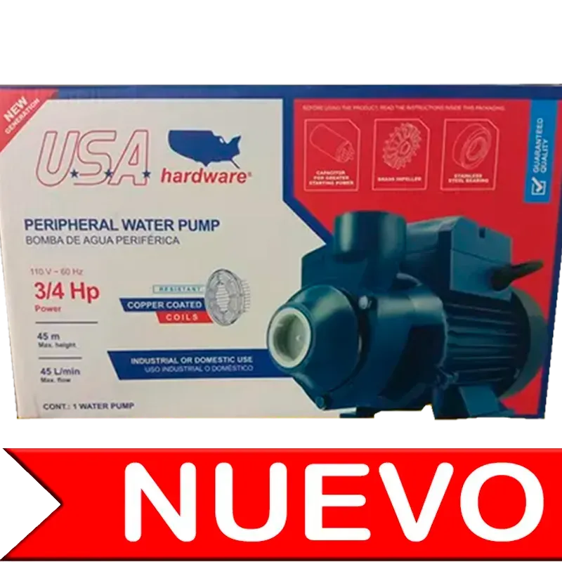 Bomba de Agua Periférica USA🇺🇸 1/2 HP