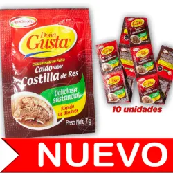 Caldo sabor Costilla de Res Doña Gusta (10 sobres de 7 g)