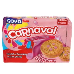 Galletas Carnaval de Goya sabor Fresa (12 paquetes x 32 g)