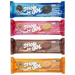 Galletas dulces rellenas con crema sabor Chocolate y vainilla (4 x 76 g)