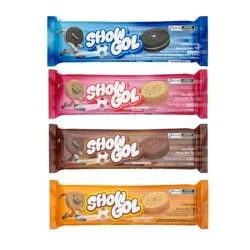 Galletas dulces rellenas con crema sabor Chocolate Show Gol (4 x 76 g)