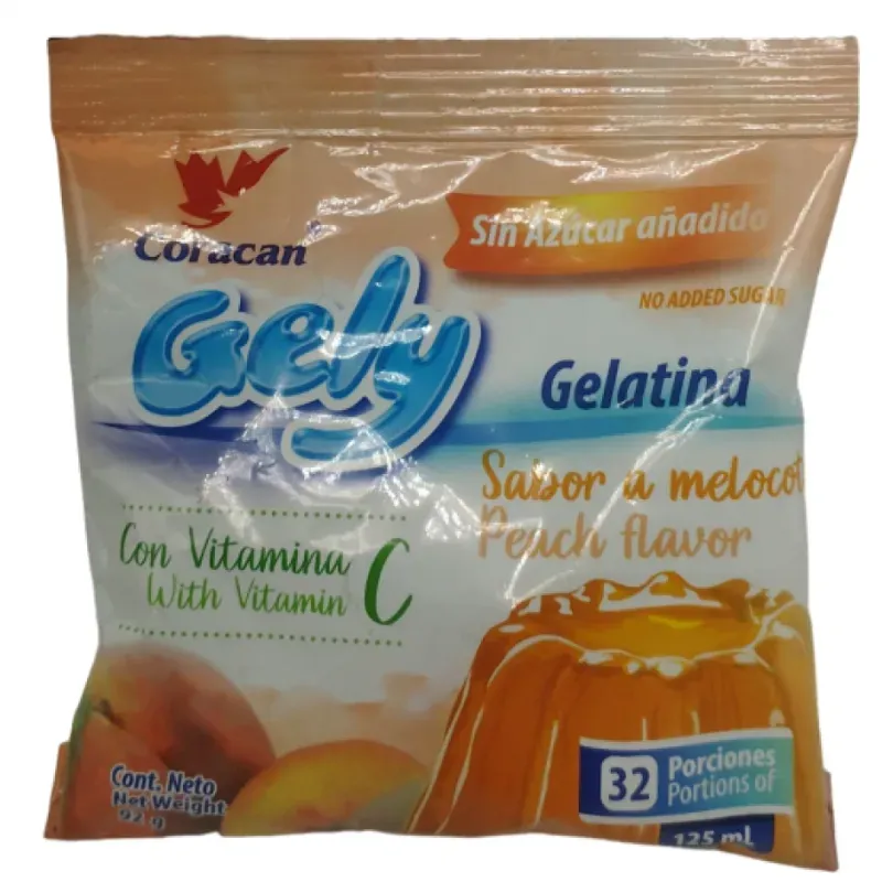 Gelatina sabor Melocotón Gely (92 g)