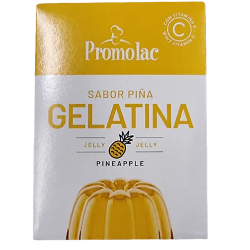 Gelatina Piña marca PROMALAC (2 sobres x 85g) .