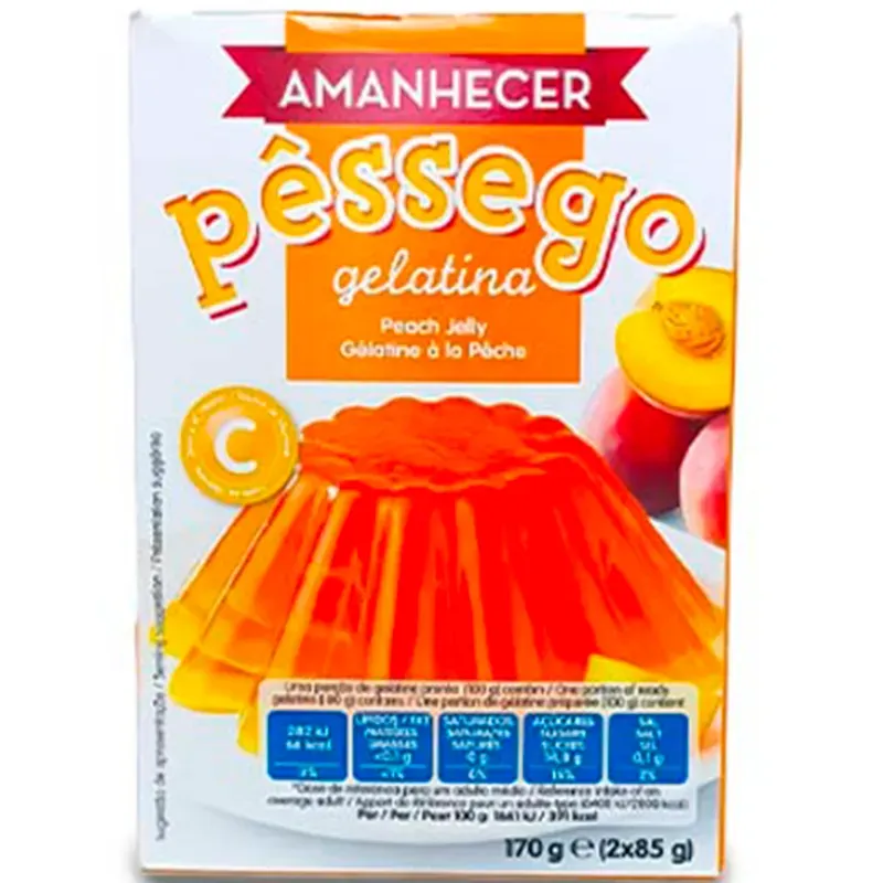 Gelatina sabor Melocotón Amanhecer (2 Unidades x 85 g)