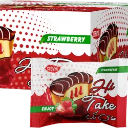 Hi Take. Pastel Relleno De Fresa (45 g x 24 Unidades)