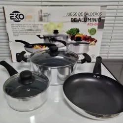 Juego de Calderos de Aluminio de la arca EKO (5 Piezas)