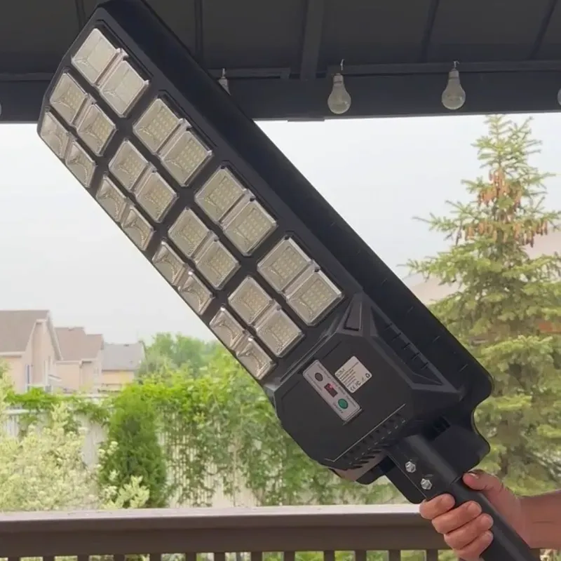 Lámpara LED Exterior Solar de 800 W colo Negro