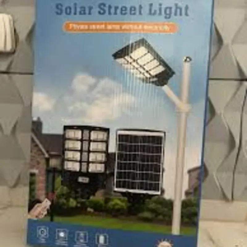 Lámpara LED Exterior Solar de 800 W colo Negro