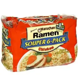 Pack de 10 Sopa de fideos instantáneos sabor pollo Maruchan (3 onz)