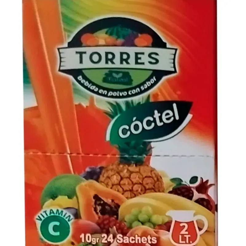 Refresco Instantáneo Torres sabor Cóctel (24 Sobres de 10g) 