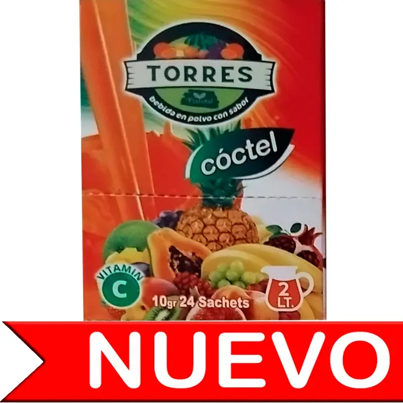 Refresco Instantáneo Torres sabor Cóctel (24 Sobres de 10g) 