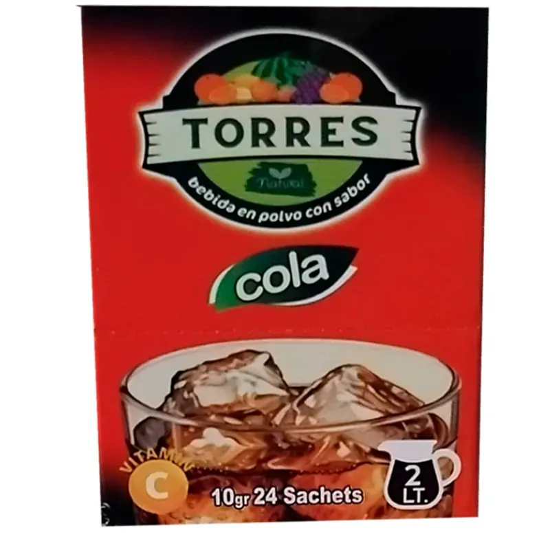 Refresco Instantáneo Torres sabor Cola (24 Sobres de 10g) 