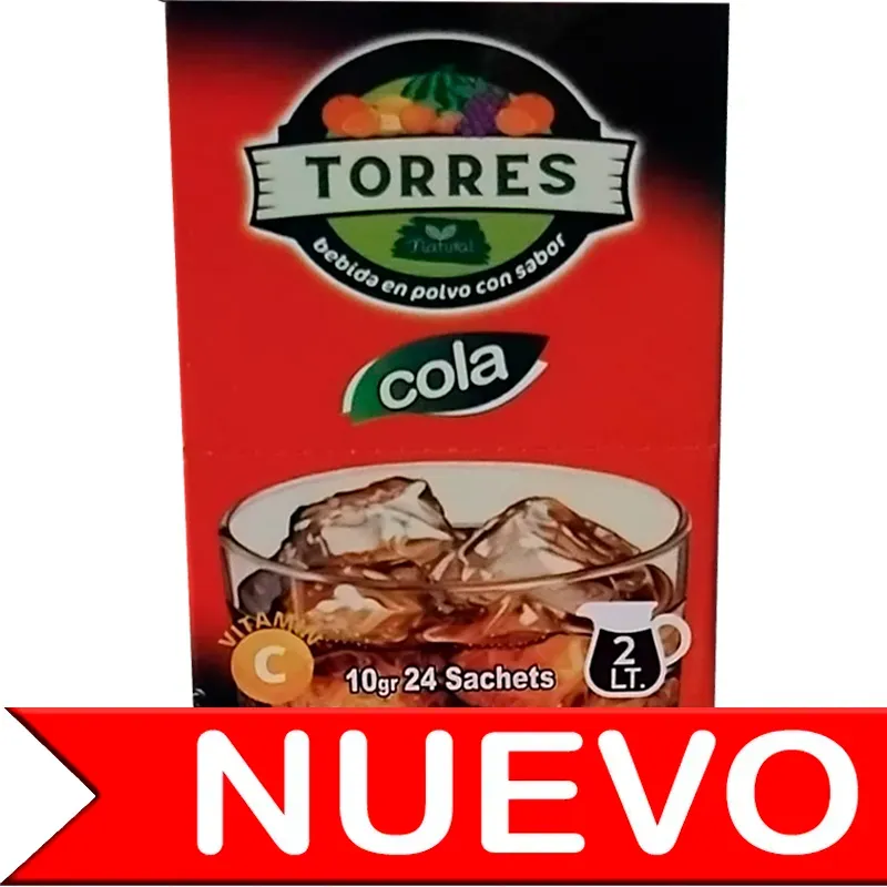 Refresco Instantáneo Torres sabor Cola (24 Sobres de 10g) 