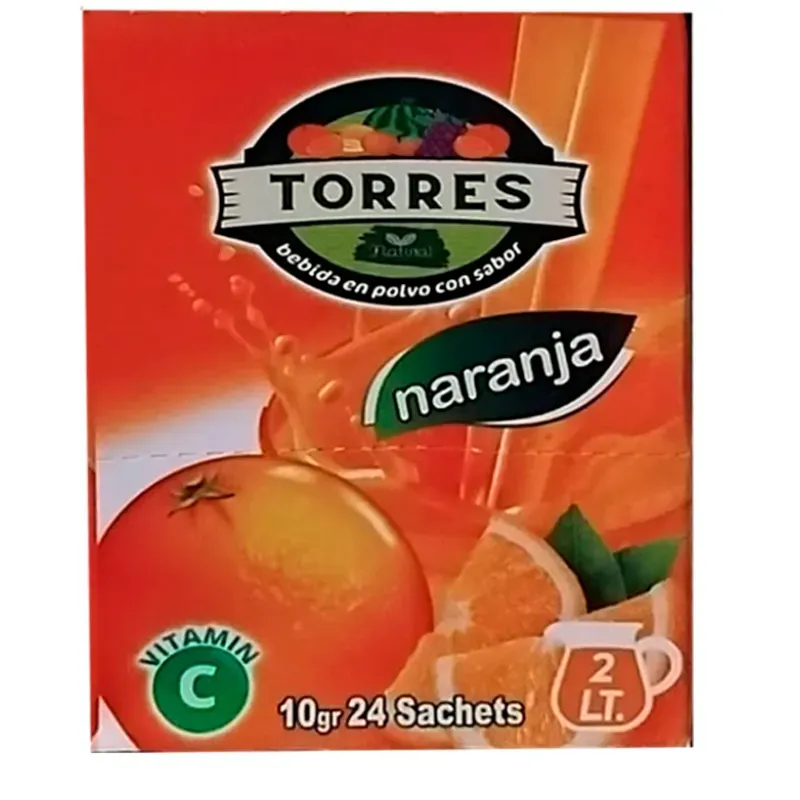 Refresco Instantáneo Torres sabor Naranja (24 Sobres de 10g) 