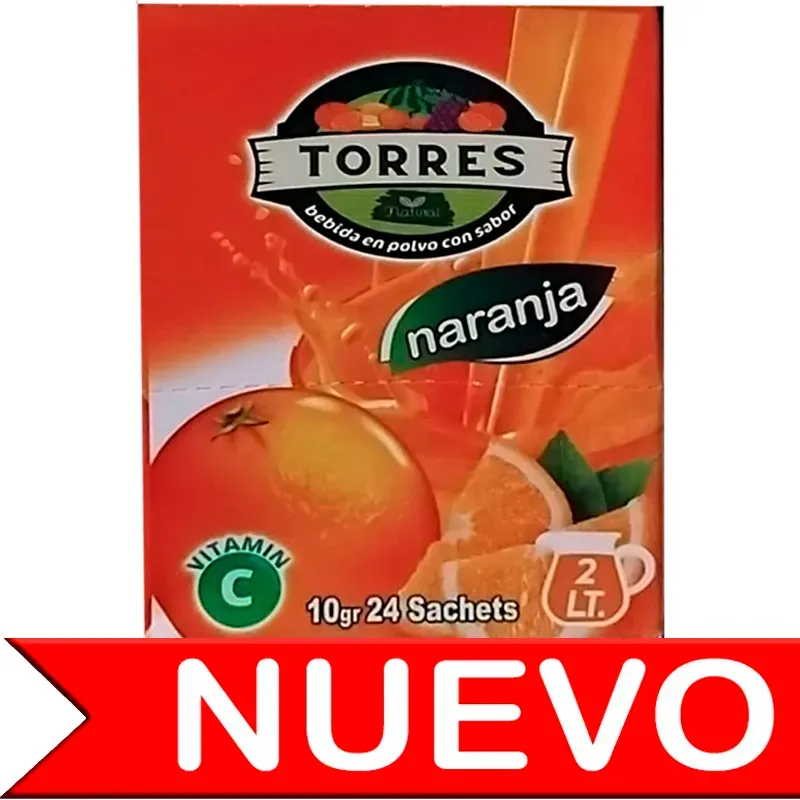 Refresco Instantáneo Torres sabor Naranja (24 Sobres de 10g) 