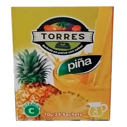 Refresco Instantáneo Torres sabor Piña (24 Sobres de 10g) 