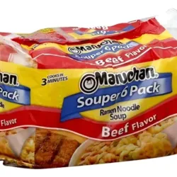 Sopa de fideos instantáneos sabor carne de res Maruchan (6 x 3 onz)