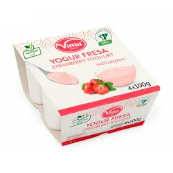 Yogurt pasteurizado sabor fresa Vima Foods (4 x 100 g)
