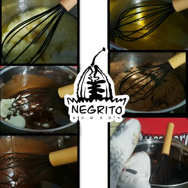 Chocolate fundente elaborado desde cero, buena textura, sabor, bonito, apuesto......y por su puesto😁✌
Proyecto que nace a finales del año 2024 de una idea que se materializó......Negrito Bombón.

🌰 Manteca de cacao
🍫 Polvo de cocoa 
🍯 Miel de flores
🥛 Leche 
✨ Esencia de vainilla