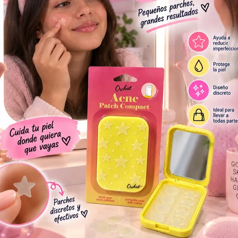 Parches de acne con espejo
