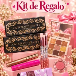 Por la compra de 2 sets o más. Recibirás un kit de maquillaje como este.