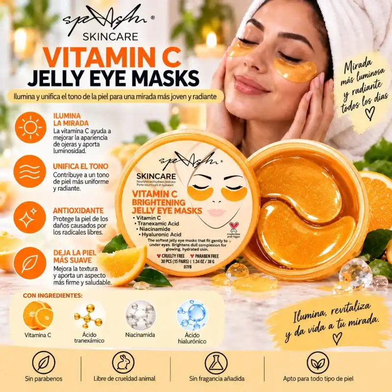 Skincare Vitamin C Brightening Jelly Eye Masks con