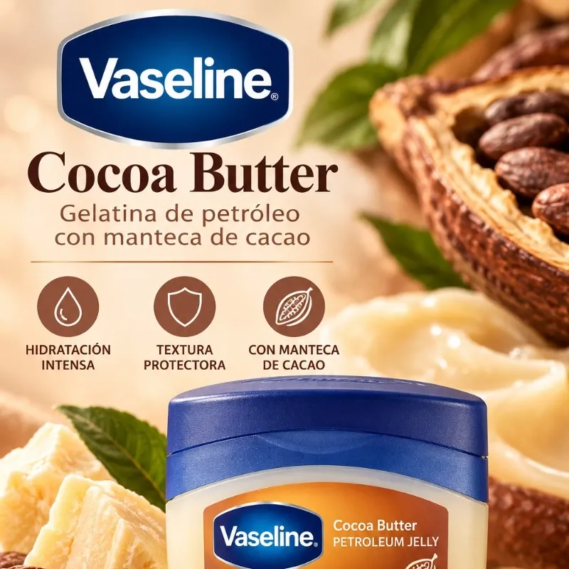 Vaseline Cocoa Butter Gelatina de Petróleo de 50 g
