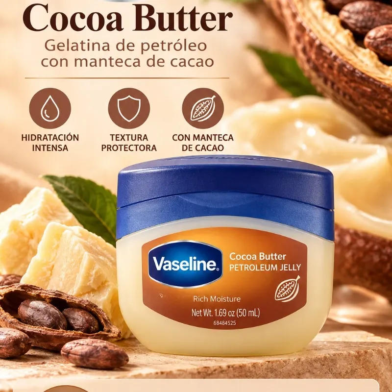 Vaseline Cocoa Butter Gelatina de Petróleo de 50 g