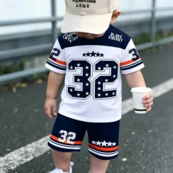 CONJUNTO 2 PZS PARA NIÑO	AZUL Y BLANCO , 23