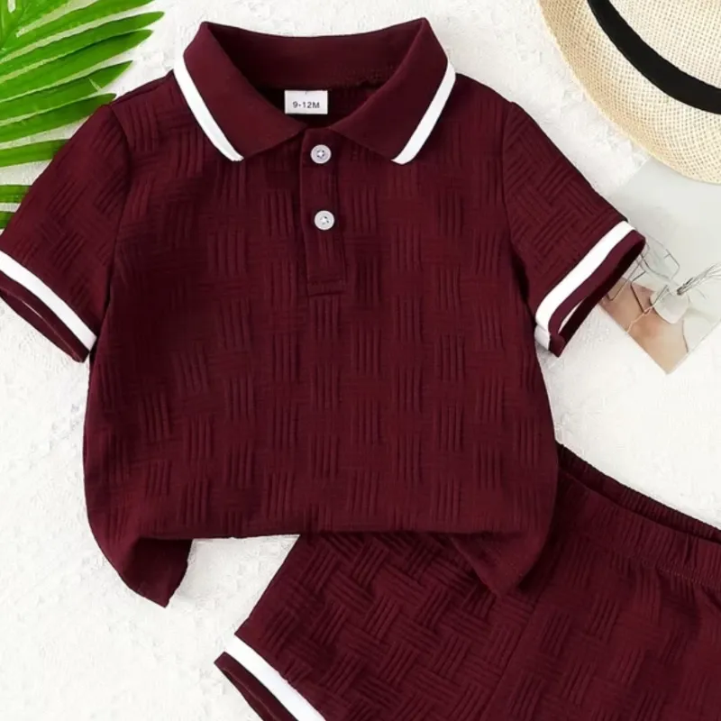 CONJUNTO 2 PZS PARA NIÑO	ROJO VINO