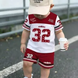 CONJUNTO 2 PZS PARA NIÑO	ROJO Y BLANCO , 23