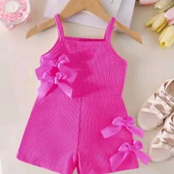 ENTERIZO PARA NIÑA	ROSA SIN MANGAS