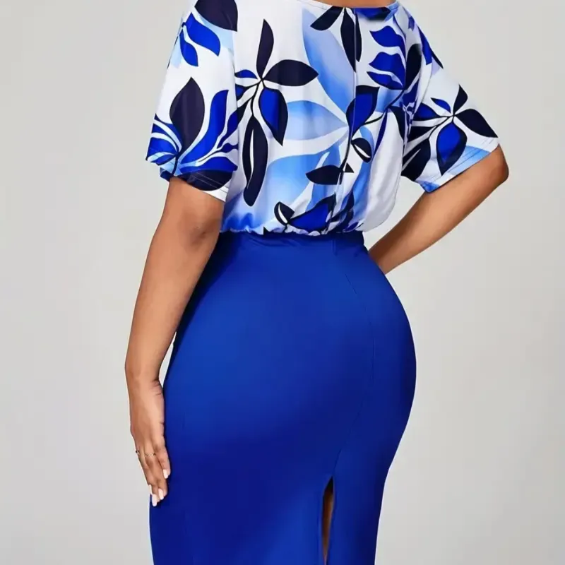 Vestido para mujer Azul Elegante Estampado CV15879