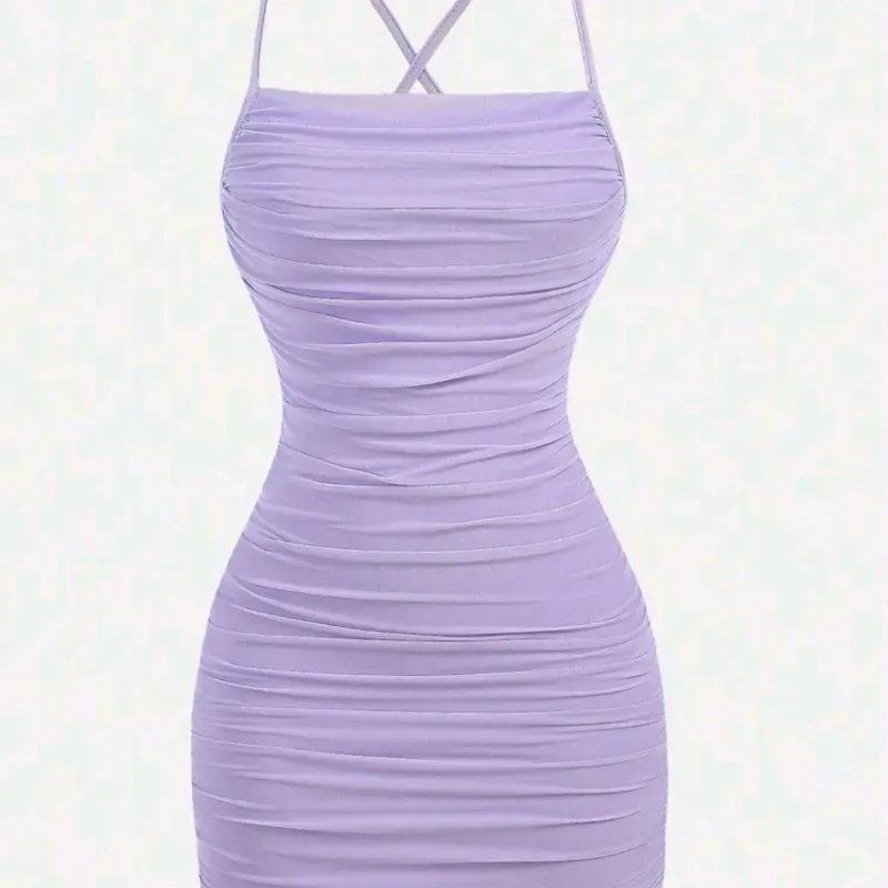 VESTIDO PARA MUJER	MALVA TIRANTES CRUZADOS PUNTO DE MALLA