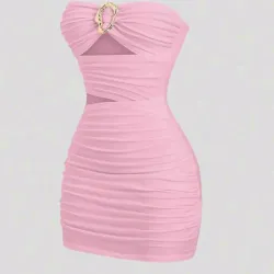 VESTIDO PARA MUJER	ROSA MINI AJUSTADO