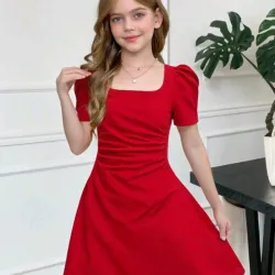 VESTIDO PARA NIÑA	ROJO