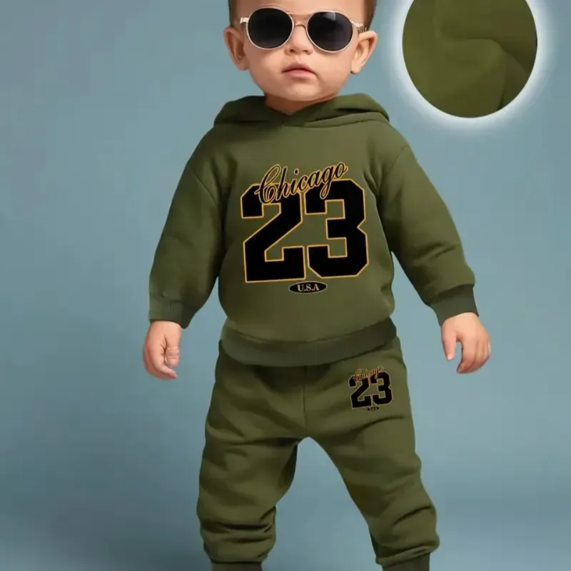 CONJUNTO 2 PZS PARA NIÑO ABRIGO Y PANTALON